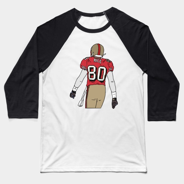 Jerry Rice Back-To Baseball T-Shirt by rattraptees